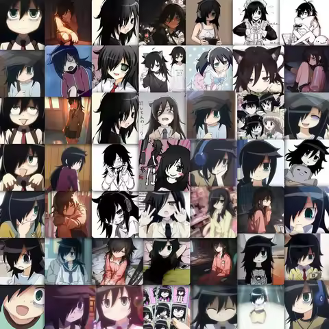 10/30/59pcs Girls Kuroki Tomoko Stickers Watamote Anime Sticker Laptop Skateboard Luggage Suitcase P