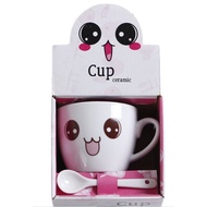 New Creative Ceramic Cup Cartoon Single Cup Set With Spoon