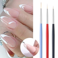 3Pcs French Stripe Nail Art Liner Brush Set Drawing Brushes Manicure Crystal Nails Line Painting Pen Nails accessories Tools Artist Brushes Tools