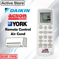 DAIKIN YORK ACSON Remote Control Aircond / Alat Kawalan Jauh Untuk Aircond DAIKIN YORK ACSON