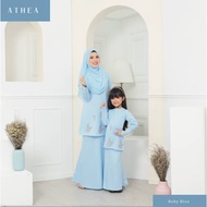 [ Baju Kurung Moden ] KURUNG ATHEA 2021 Material Moss Crepe Colour Baby Blue