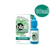 (10ml) Blink Contacts Eye Drops Lubricating Eye Drops For All Contact lenses Dry Eyes Tired eyes