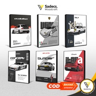 Sadecs - JDM EDM Sports Car Frame Poster, size 30x40 Cm (Frame Block)