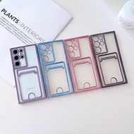 For Samsung S23 Ultra S22 S21 S24 S25 Card Holder Phone Case For Samsung A12 A13 A14 A15 Silicon Cov