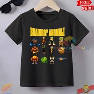 CHILDREN'S T-SHIRT ANOMALI BRAINROT FAMILY CHARACTER CHILDREN'S CLOTHES ANOMALI BRAINROT FAMILY