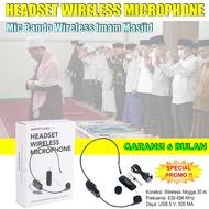 Promo Terbaru mikrofon nirkabel headset mic untuk imam wireless bando clip on imam masjid mic bando 