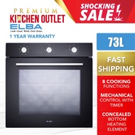 Elba 73L Built-In Oven DIVO EBO-M7388(BK) | 8 Functions | Mechanical Control With Timer