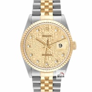 【大眾名錶】ROLEX勞力士 16233 Datejust 蠔式日誌 金十鑽紀念面盤 全配件台灣AD 大眾名錶B1132