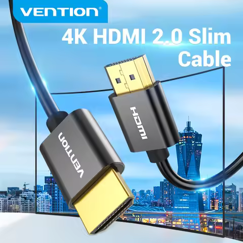 Vention HDMI Cable 4K 3D Ultra HD HDMI 2.0 Slim Cable for Xbox PS4/5 PC Monitor Nintendo Switch Proj