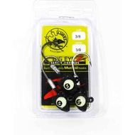 Tackle Tactics TT Big EyeZ Jig Head 3/8 oz 3/0 Black Glow EyeZ (5055)