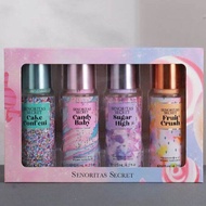 Perfume 4IN1 SET Senoritas Secret Fragrance Perfume Sweet Fix Candy Body Mist 250ml Cake Confetti 4I