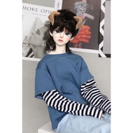 [Three-legged Cat] bjd 1/3 Four-point Three-point 65 68 Uncle Baby Clothes t-shirt Denim Straight-le