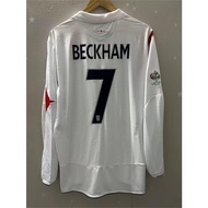 England Long sleeve Jersey 2006 BECKHAM GERRARD Player version AAA high quality Custom T-shirt Footb