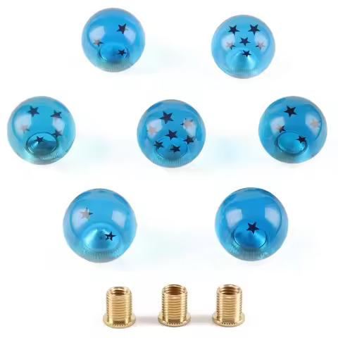 Modified Car Shift Lever Knob RARE Star BALL Z Blue Crystal Dragon Ball Z Speed Lever 1-7 STARS Leve