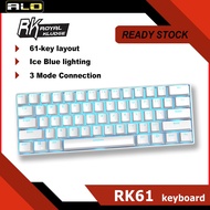 🔥Ready Stock🔥 ALO RK61 Mechanical Keyboard 60% Blue Backlit Wired Bluetooth Dual Mode 61 Key Gaming 