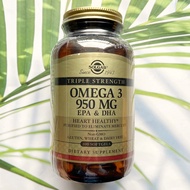 โอเมก้า 3 Omega3 EPA & DHA Triple Strength 950 mg 50 or 100 Softgels (Solgar®)