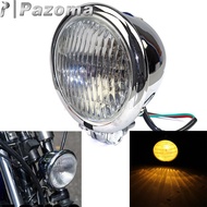 Pl Motorcycle 4.5" Bates Lt-4-1/2" H4 Headlight H Ead Light Technic HOPPER 7C