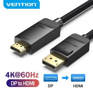 Vention Display Port to HDMI 4K 60Hz DP to HDMI Cable Video Audio Cable DisplayPort to HDMI