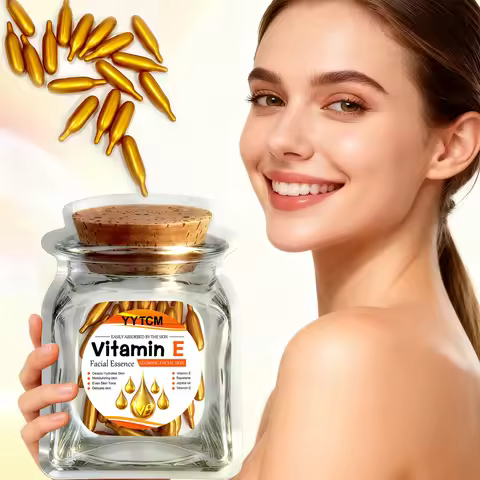 Vitamin E Deep Moisturizing Capsule Essence–Hydrates Smooths Skin. Formulated Squalane Vitamin 18/30