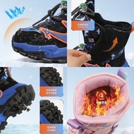 Spot Goods Children's High-top Cotton Shoes Cold-resistant and Windproof Ski Boots Anti-Slip Snow Bo