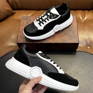 FGHF 2026 Men's New Style Ste// Ric/Cowhide Stitching Flying Knit Casual Sports Shoes Men's Shoes Kn