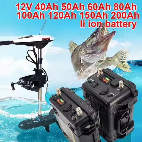 Gtk 12V 80Ah 100ah 60Ah 150Ah lithium battery 12v 200ah li ion for Trolling Motor Fishing Inflatable