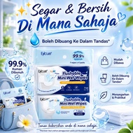 Excue Flushable Mini Wet Wipes Tisu Basah Mini Boleh Flush