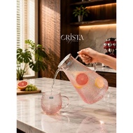 Crista Home 2L Horizontal Heat Resistant Glass Bottle with 304 Stainless Steel Lid | Hot and Cold De