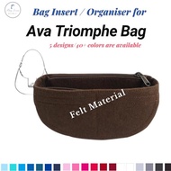 Bag Lover | Felt Bag Insert For Ava Bag In Triomphe / Ava Triomphe Bag Organiser Bag Organizer Preve