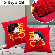 Pillow Case Home Decor Cushion Cover Embroidery Festival Marriage Pillow Case 45x45cm