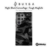 BURGA Samsung Galaxy S24 Series Night Black Camouflage Tough Case