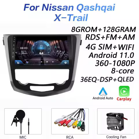 8GRAM+128GROM DSP 2 din Android 10.0 Car Radio Multimedia Video Player for Nissan X-Trail XTrail T32