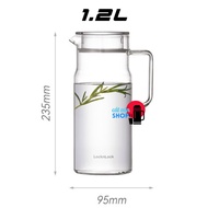 Bình nước thủy tinh có quai cầm Lock&Lock Metro Glass Jug 1.2L/1.4L - LLG6100