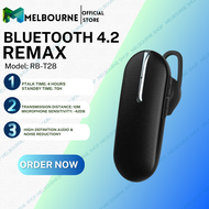 Remax RB-T28 Wireless Bluetooth 4.2 Headset Single Ear Earphone Earbud Stereo Noise Reduction