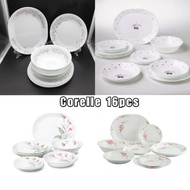 Original Corelle 16pcs Dinner Set Pinggan Kaca Nipis Dinnerware