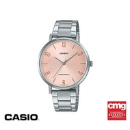 CASIO นาฬิกาข้อมือ CASIO รุ่น LTP-VT01D-4B2UDF วัสดุสเตนเลสสตีล สีส้ม