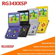 RG34XXSP 3.4-Inch IPS Flip Handheld Game Console Linux 64-bit H700 quad-core LPDDR4 Retro Game Playe