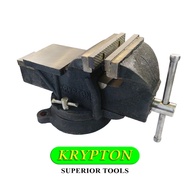 Krypton Heavy Duty Bench Vise with Anvil, Table Mount (6")