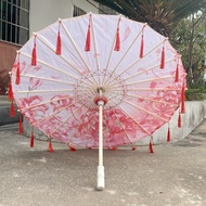 Payung Rumbai Gaya Cina Kuno Payung Hiasan Hanfu Fotografi Tarian Payung Klasik Rumbai Kerai Kraf Pa