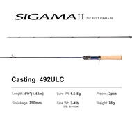 SIGAMA2 Perch Rod Ultralight Carbon Rods MF Action Spinning Casting Fishing Rods 2 section UL L powe
