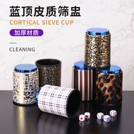 Creative Blue Top Color Cup Dice Set Dice KTV Bar Supplies Leather Sieve Cup Shaking Cup Shaking Dic