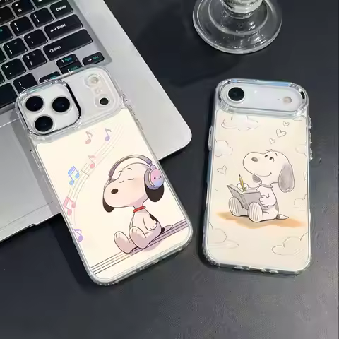 S-Snoopy Leather Jacket Sunglasses Phone Case For Iphone 17 16 15 14 13 12 11 Pro Max Xr Air Plus Si