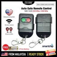 ZEEBE AutoGate Door Remote Control Key SMC5326 330MHz 433MHz DIP Switch Auto Gate Wireless Remote FREE Battery