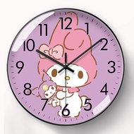 Jam hiasan lukisan jam dinding besar Silent Sweeping Second Princess Room Girl Radio Clock