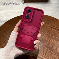 Soft Silicone Phone Casing OPPO A18 A38 A58 A78 4G A58X A98 A1 5G A1X A2X A17 A17K with Hello Kitty 