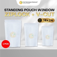 Standing Pouch 16 x 24 White Non-Window Ziplock Plastic Packaging