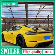 BigSale Carbon Fiber & FPR Car Rear Wing Trunk Lip Spoilers For Porsche Cayman 981 718 987 Boxster G