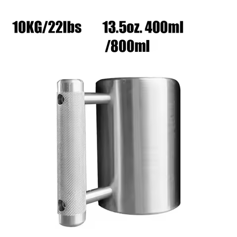 400ml or 800ml 2 Type Volume 10kg Mug 22lbs Steel Dumbbell Mug | Double-Duty Fitness Hydration 13.5o