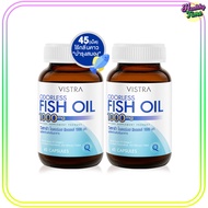 Vistra Odorless Fish Oil 1000mg น้ำมันปลา รับประทานง่าย ไร้กลิ่นคาว 45เม็ด (2ขวด)