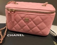 Chanel 粉紅色牛皮長盒子 handbag slg 22k